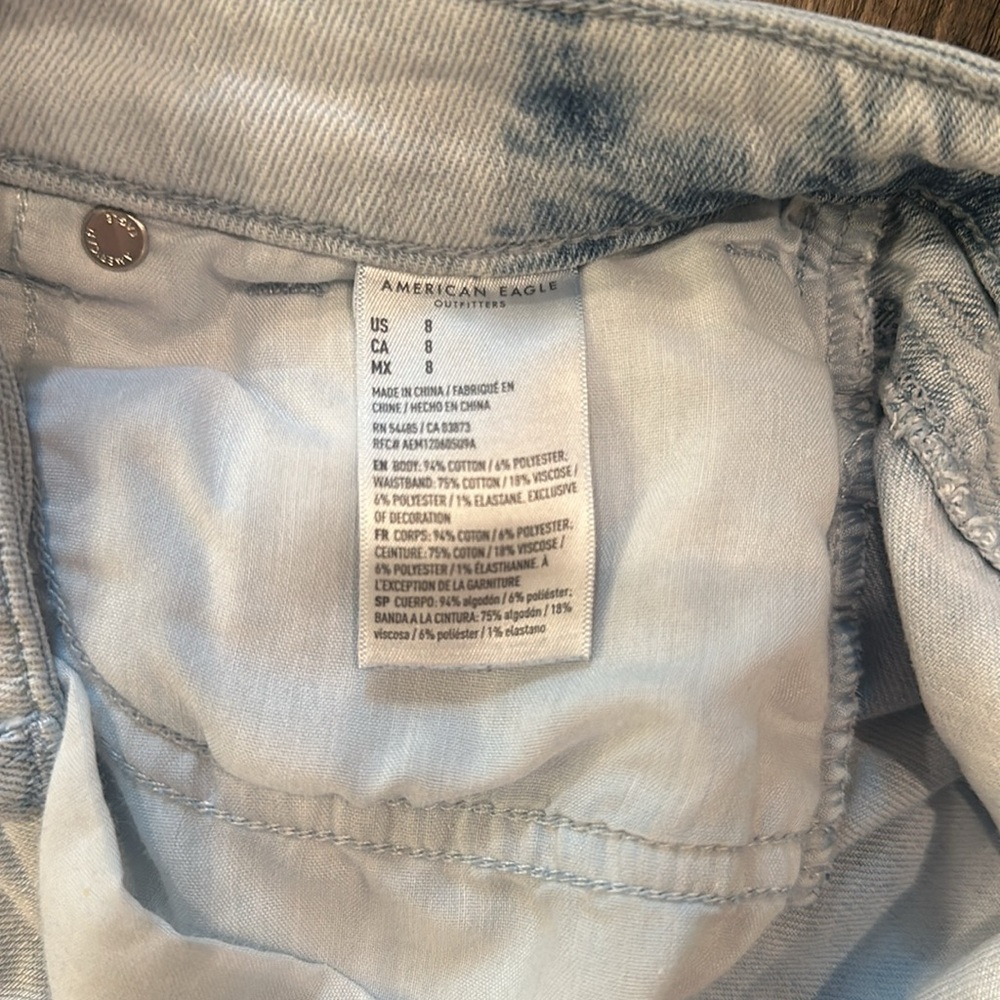 American Eagle Outfitters Blue Tie-Dye Jean Shorts - Picture 6 of 6